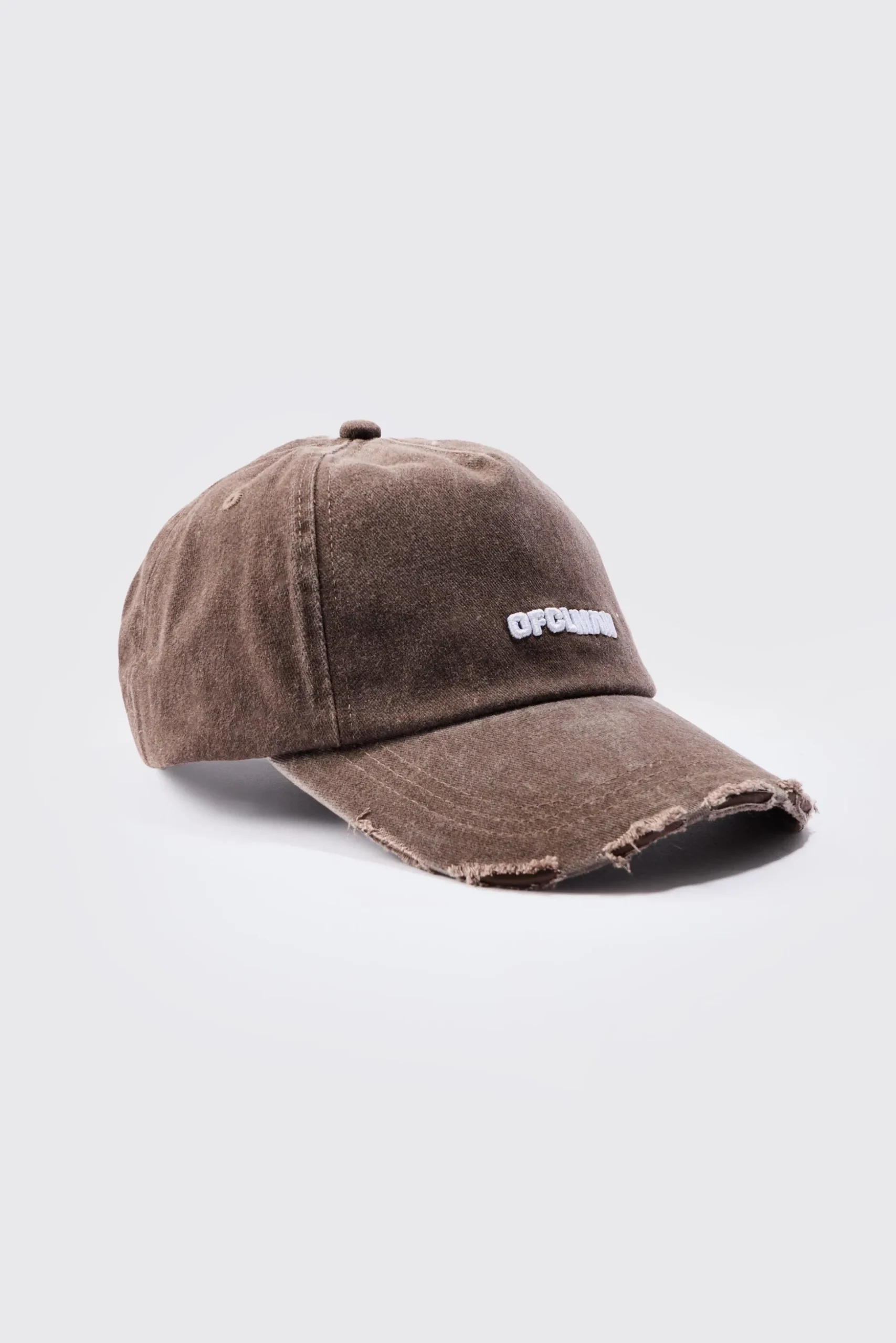 OFCLMAN 3d Embroidered Cap In Chocolate | BoohooMAN UK