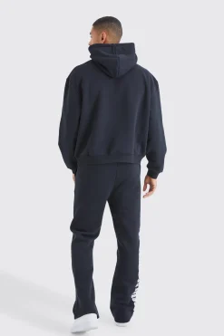 Official Gothic Text Gusset Tracksuit | BoohooMAN UK