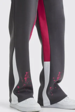 Official Graffiti Paint Splatter Gusset Joggers | BoohooMAN UK