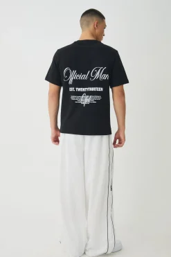 Official Man Interlock Print T-Shirt | BoohooMAN UK