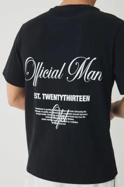 Official Man Interlock Print T-Shirt | BoohooMAN UK
