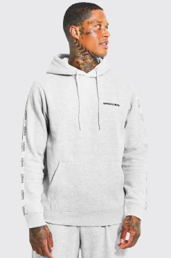 Official Man Tape Hoodie | BoohooMAN UK