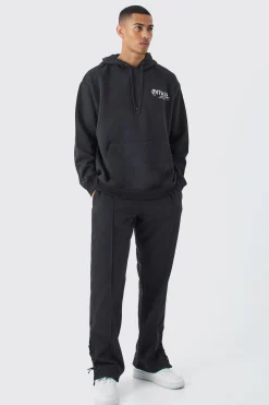 Official Oversized Drawcord Detail Tracksuit | BoohooMAN UK