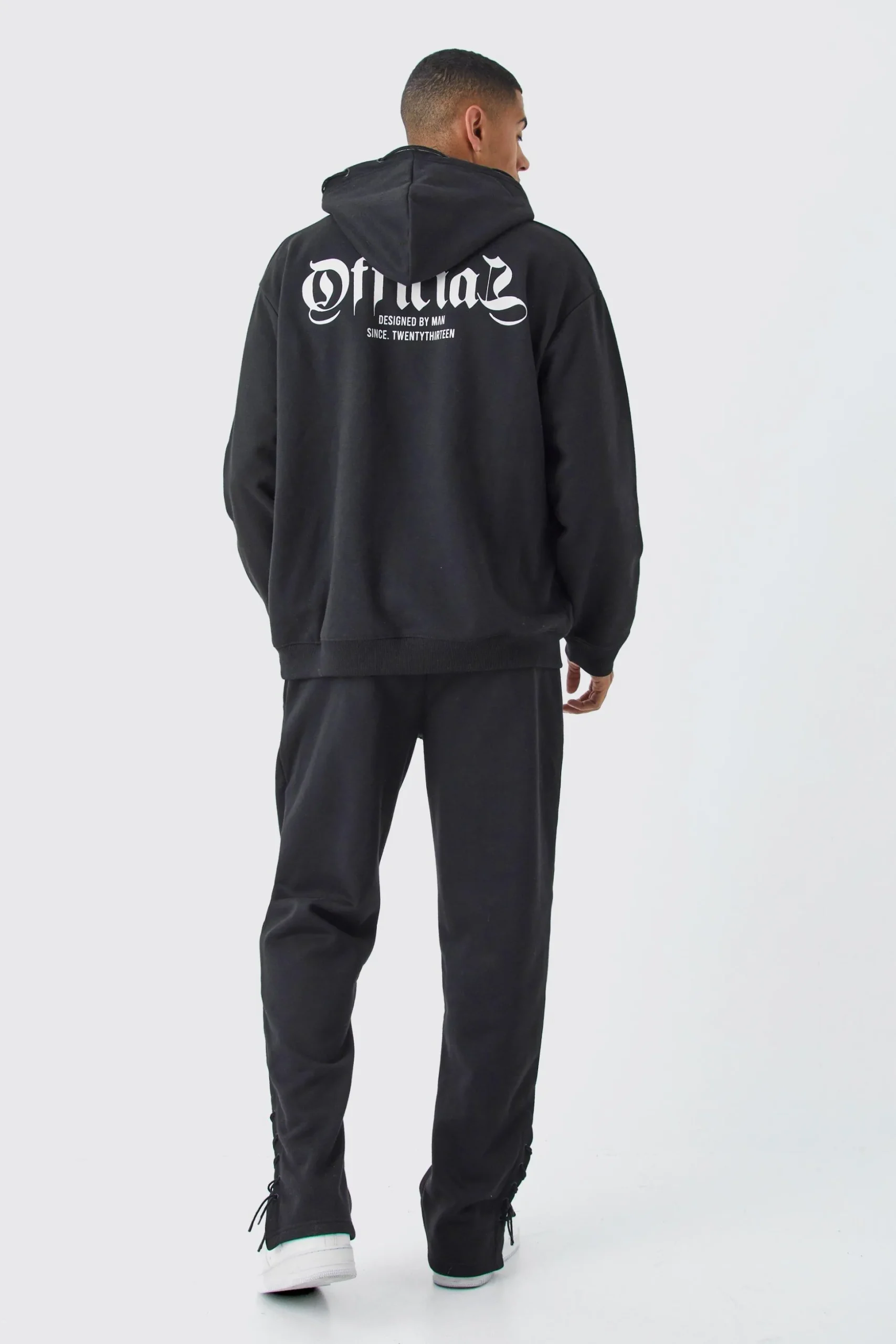 Official Oversized Drawcord Detail Tracksuit | BoohooMAN UK