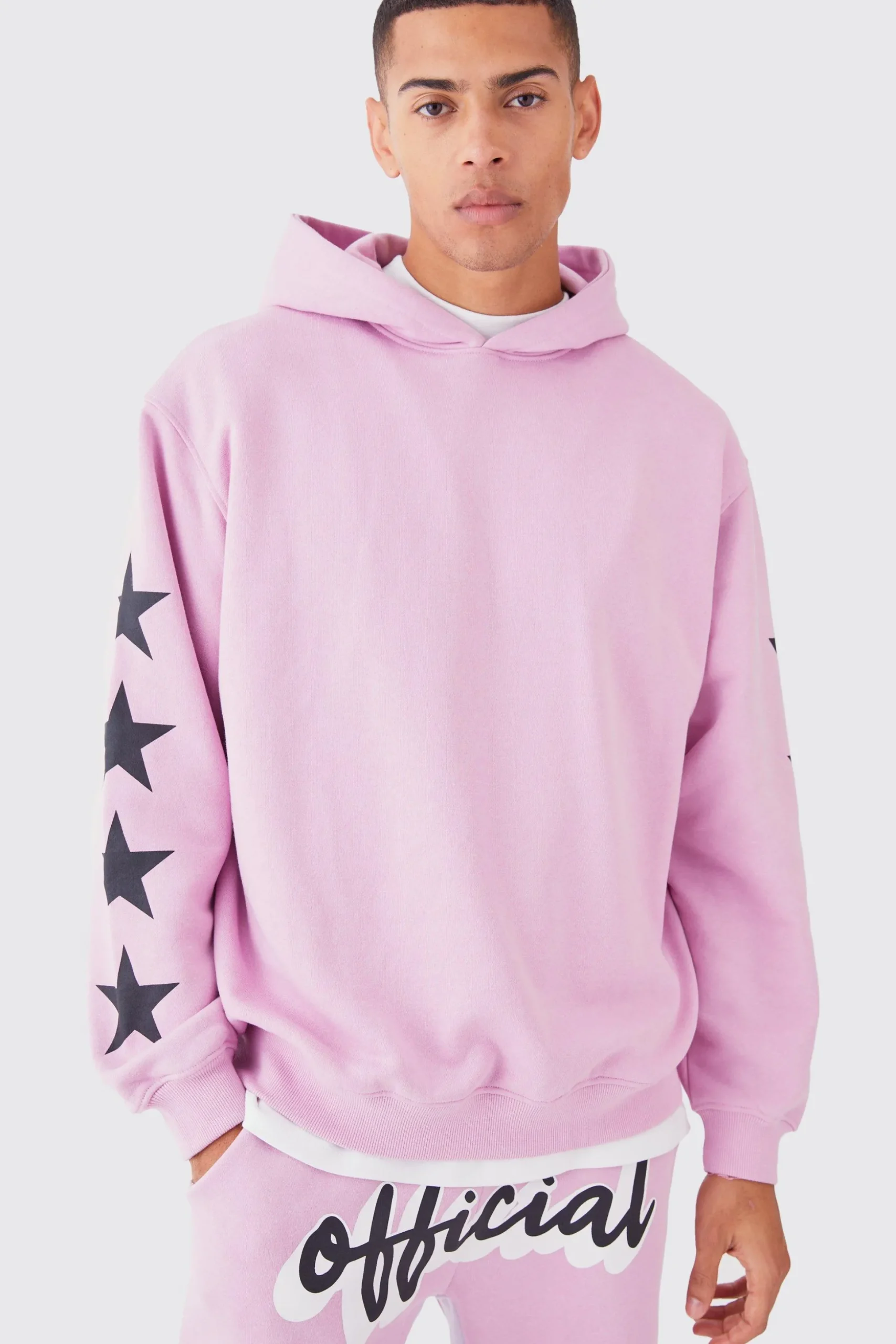 Official Oversized Star Gusset Tracksuit | BoohooMAN UK