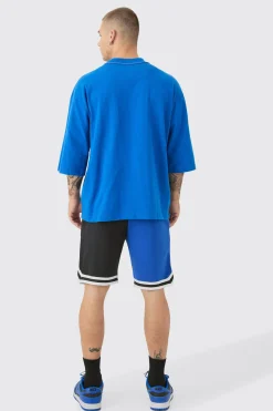 Official Spliced Basketball Jersey Shorts | BoohooMAN UK