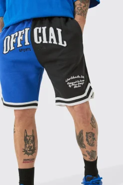 Official Spliced Basketball Jersey Shorts | BoohooMAN UK