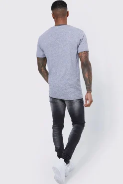 Official Text Slim Graphic T-shirt | BoohooMAN UK