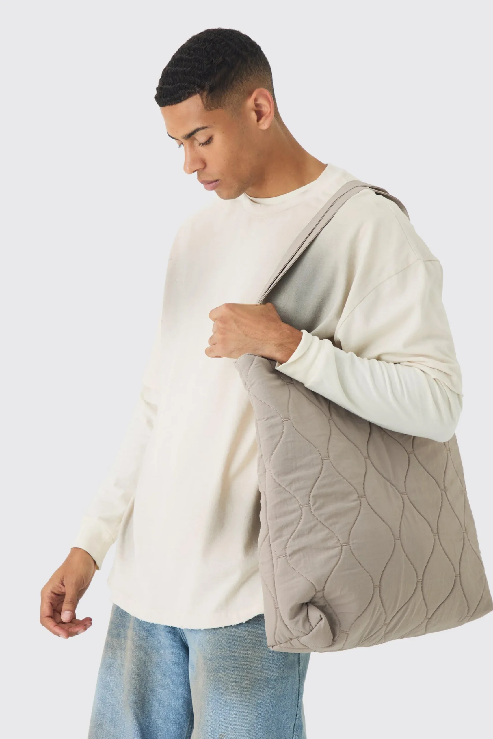 Onion Quilt Tote Bag | BoohooMAN UK