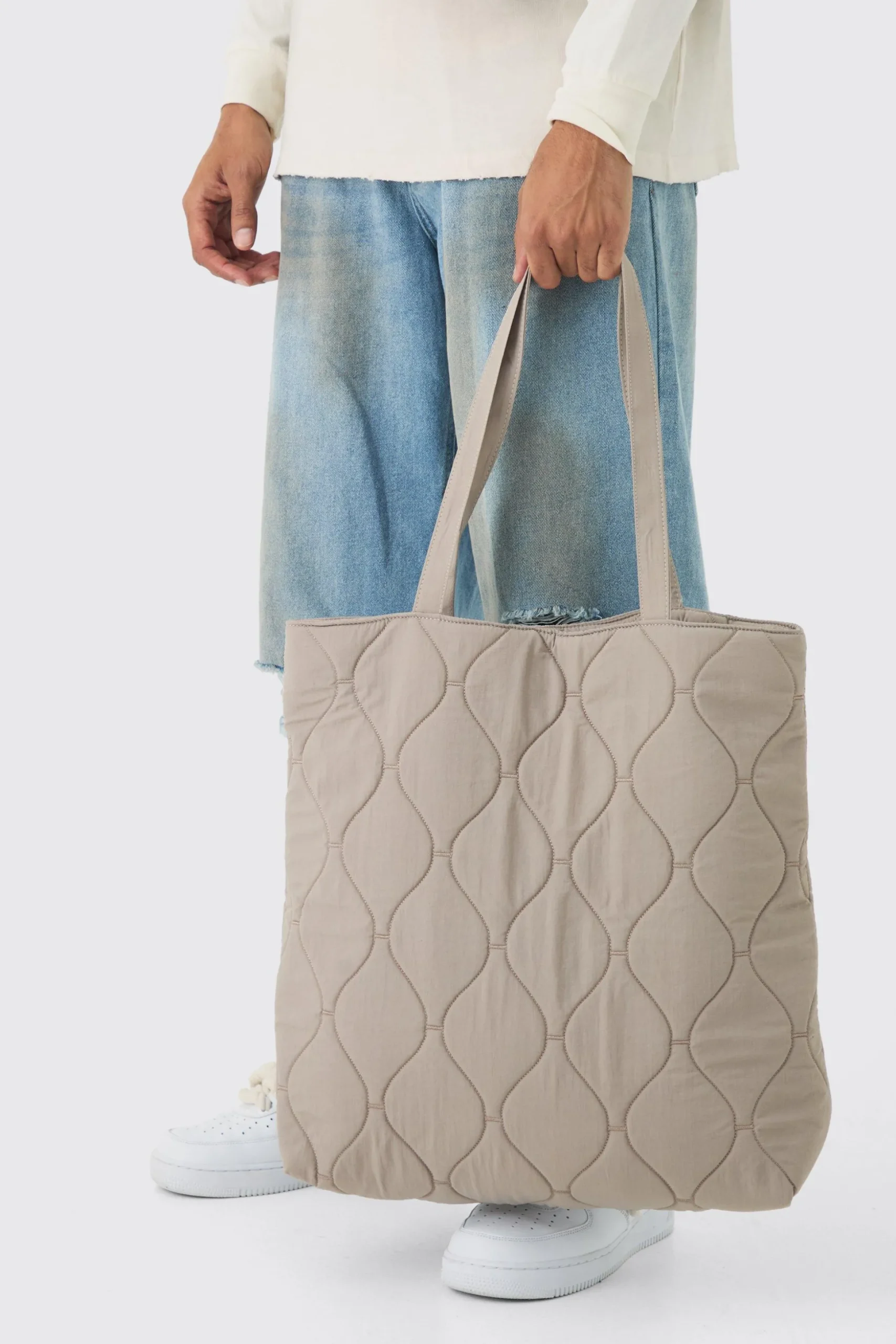 Onion Quilt Tote Bag | BoohooMAN UK