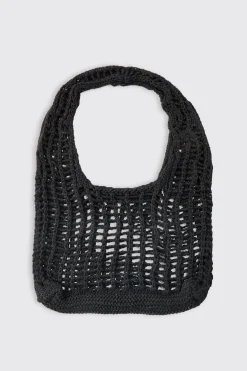 Open Knit Tote Bag | BoohooMAN UK