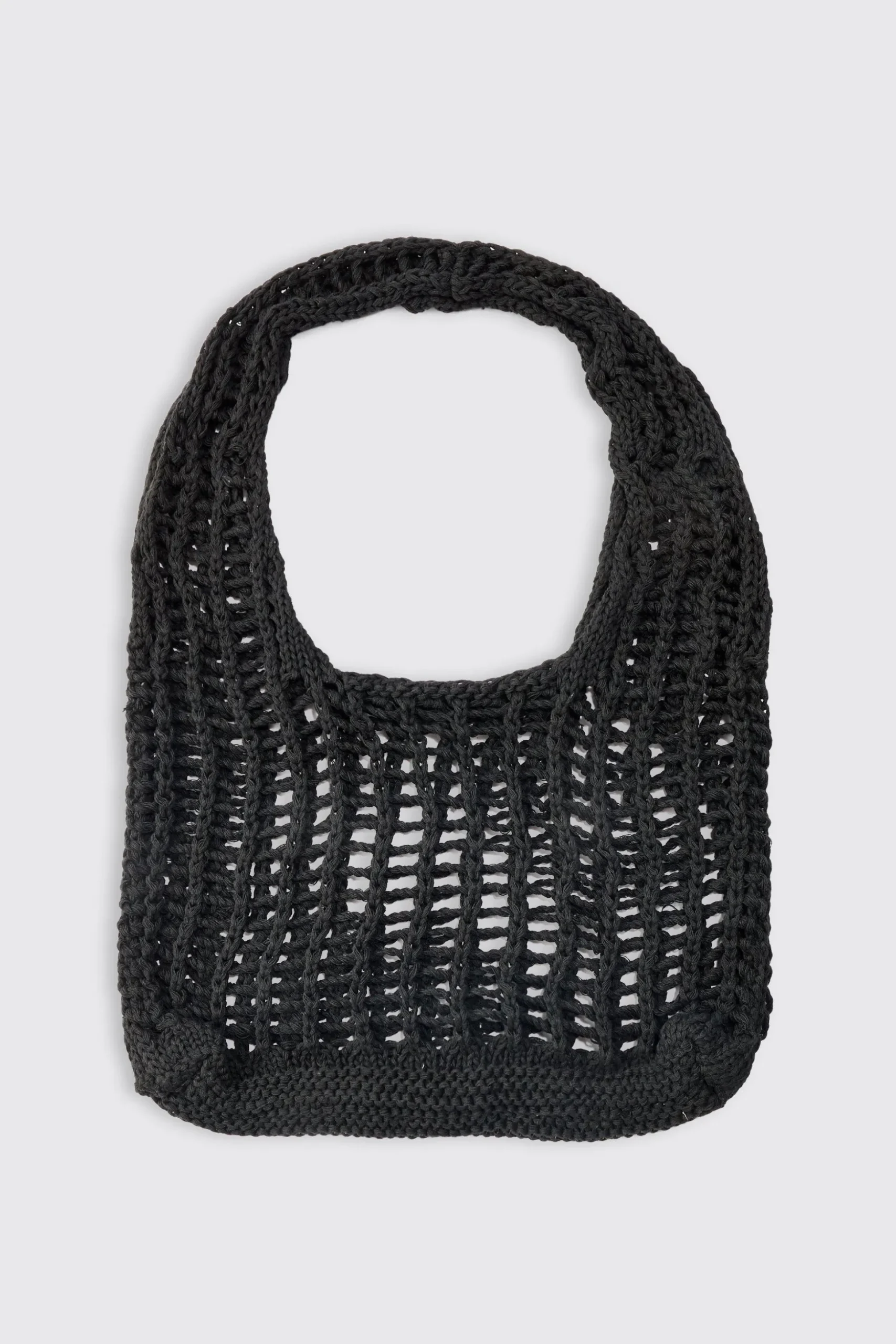 Open Knit Tote Bag | BoohooMAN UK