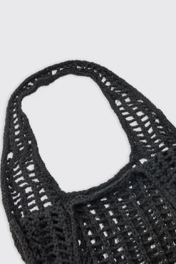 Open Knit Tote Bag | BoohooMAN UK