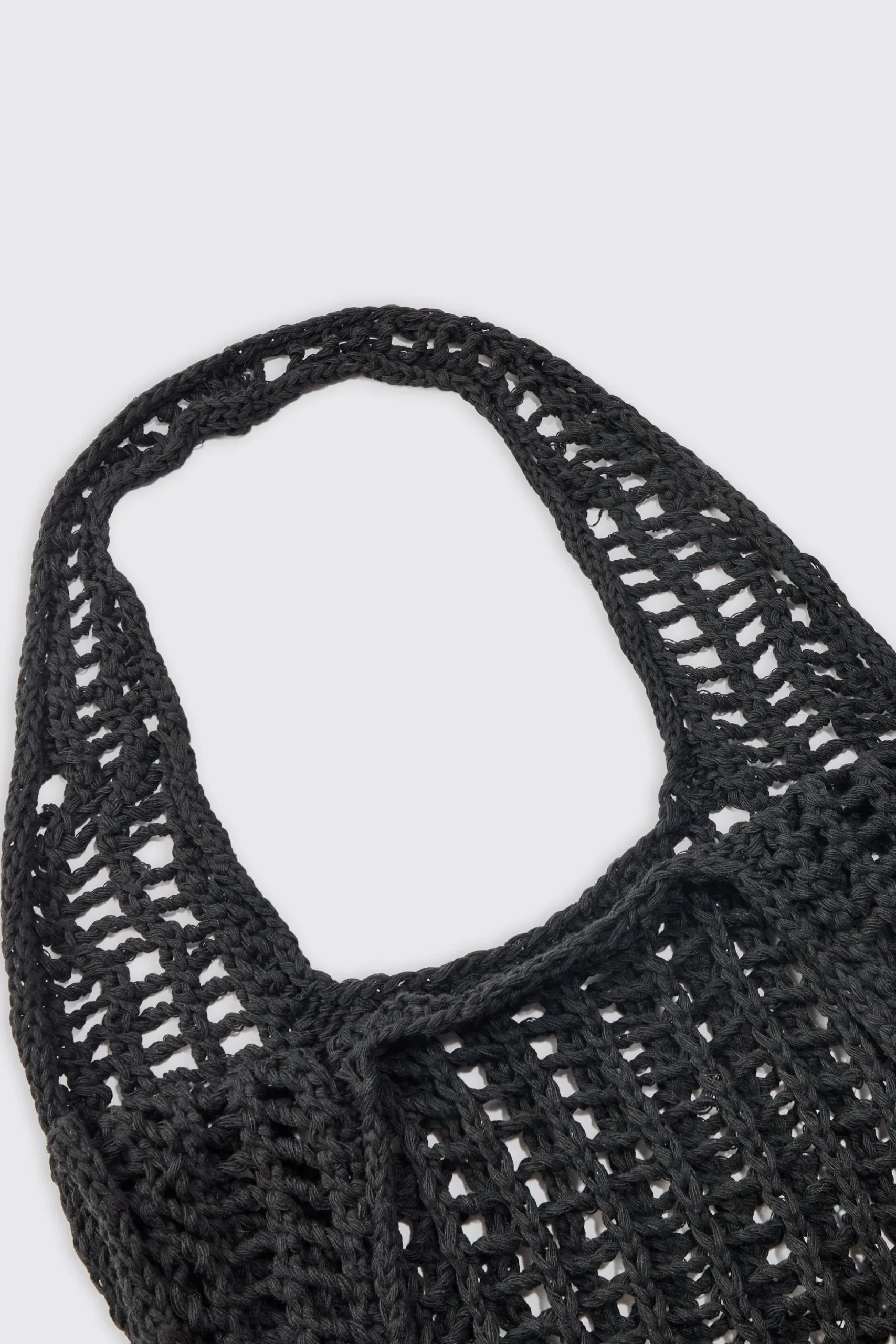 Open Knit Tote Bag | BoohooMAN UK