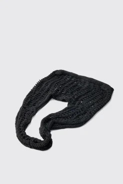 Open Knit Tote Bag | BoohooMAN UK
