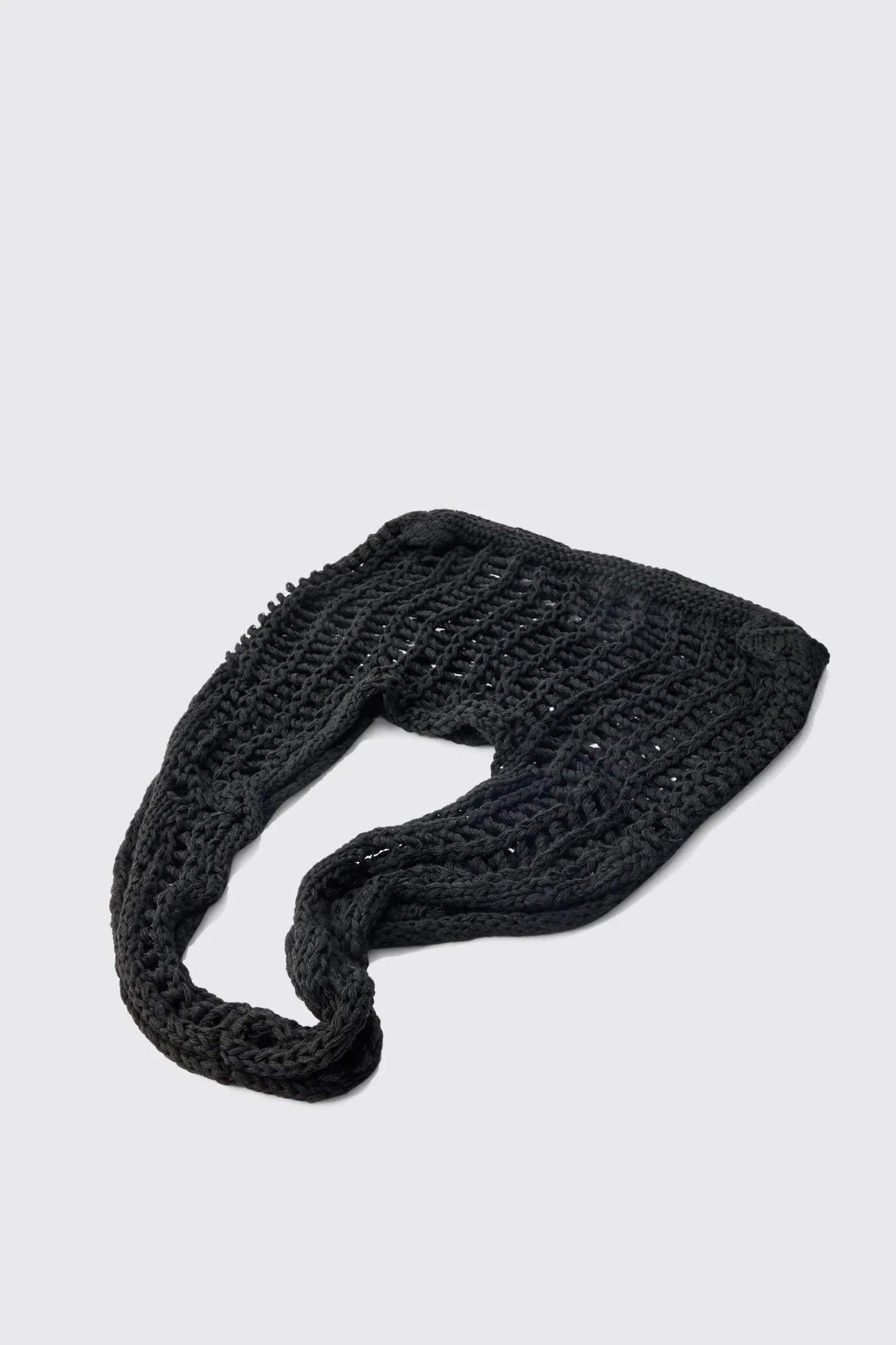 Open Knit Tote Bag | BoohooMAN UK