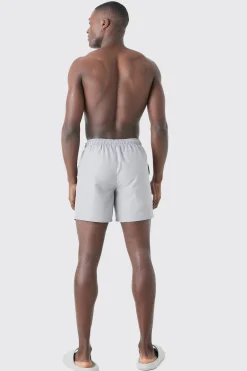 Original Man Mid Length Swim Short | BoohooMAN UK
