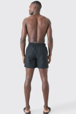 Original Man Mid Length Swim Short | BoohooMAN UK
