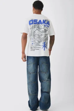 Osaka Stencil Printed T-Shirt | BoohooMAN UK
