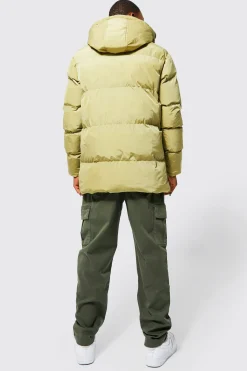 Overhead Mid Length Puffer | BoohooMAN UK