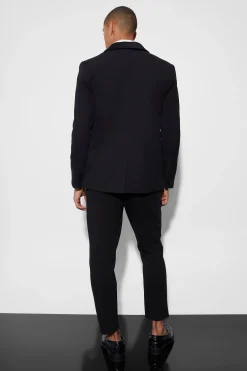 Overized Boxy Contrast Lapel Blazer | BoohooMAN UK