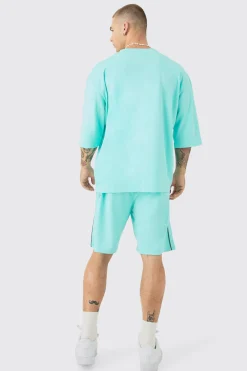 Oversized 1/2 Sleeve T-shirt & Short Set | BoohooMAN UK