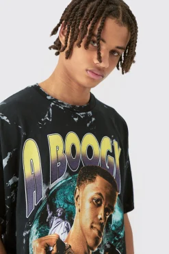 Oversized A Boogie Wash License T-shirt | BoohooMAN UK