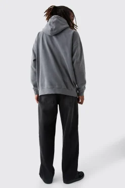 Oversized ACDC Band Wash License Hoodie | BoohooMAN UK