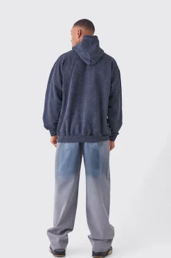 Oversized Acid Wash Graphic Hoodie | BoohooMAN UK