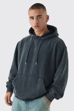 Oversized Acid Wash Hoodie | BoohooMAN UK