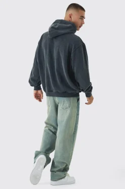 Oversized Acid Wash Hoodie | BoohooMAN UK