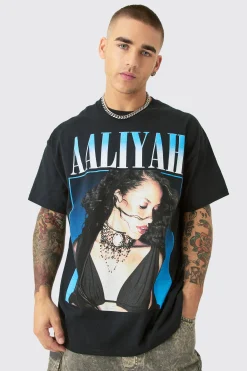 Oversized Alliyah License T-shirt | BoohooMAN UK