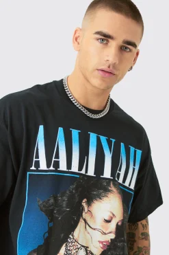Oversized Alliyah License T-shirt | BoohooMAN UK