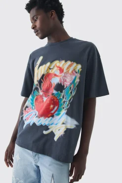 Oversized Amour Pride T-Shirt | BoohooMAN UK