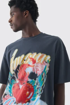 Oversized Amour Pride T-Shirt | BoohooMAN UK