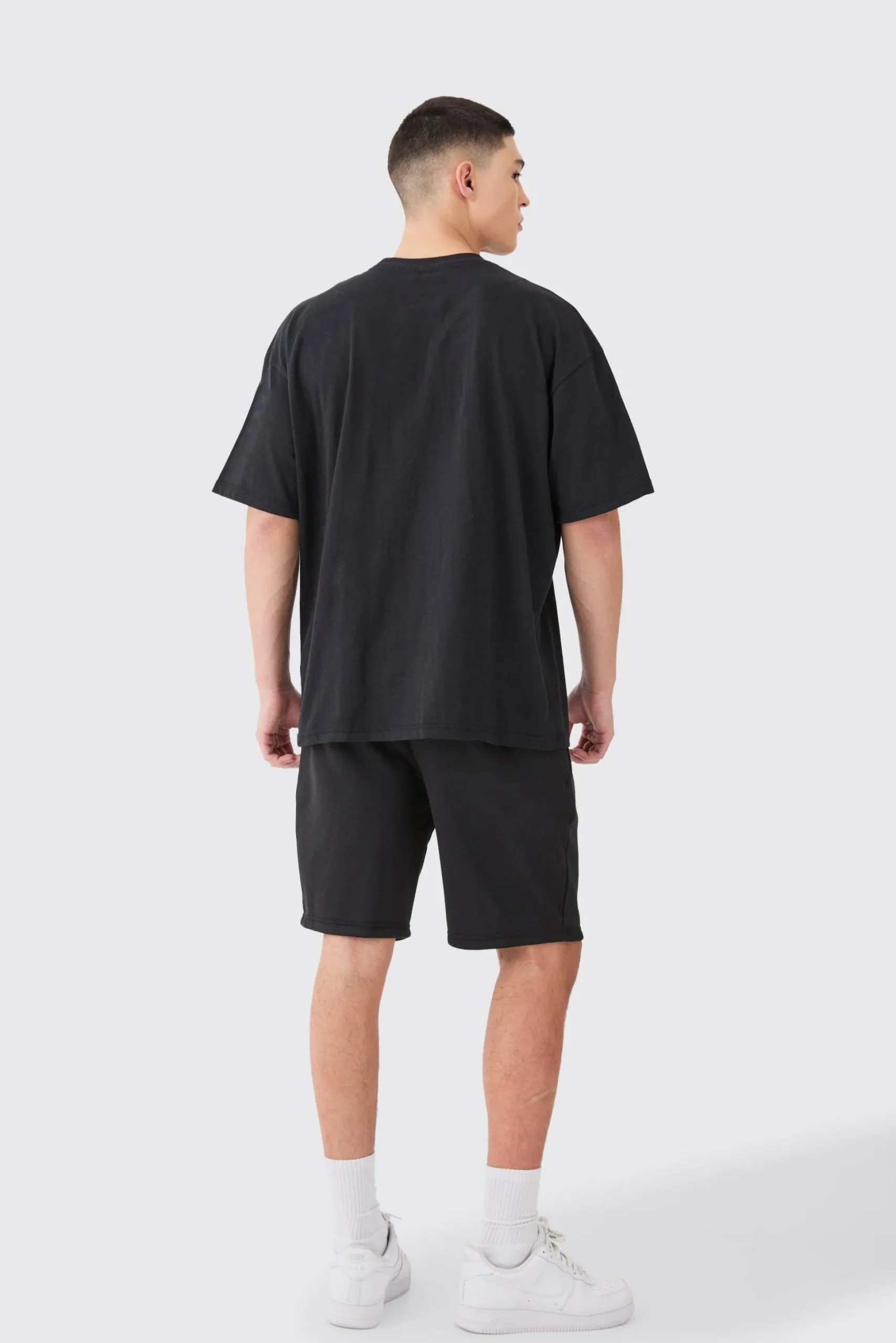 Oversized Applique T-shirt & Short Set | BoohooMAN UK