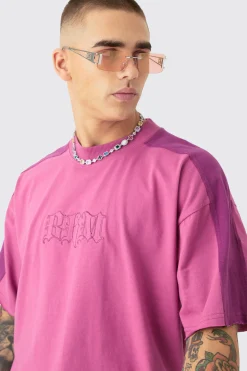 Oversized Applique T-Shirt And Jort Set | BoohooMAN UK