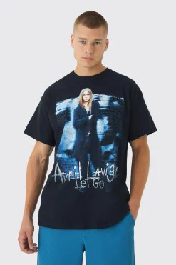 Oversized Avril Lavigne License Print T-Shirt | BoohooMAN UK