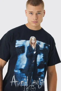 Oversized Avril Lavigne License Print T-Shirt | BoohooMAN UK
