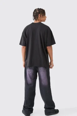Oversized B Butterfly Graphic T-shirt | BoohooMAN UK