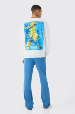 Oversized Back Print Sweatshirt | BoohooMAN UK