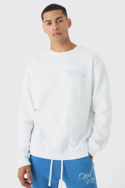 Oversized Back Print Sweatshirt | BoohooMAN UK