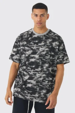 Oversized Back Print World Class Abstract Concrete T-shirt | BoohooMAN UK