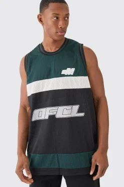Oversized Basketball Mesh Vest | BoohooMAN UK