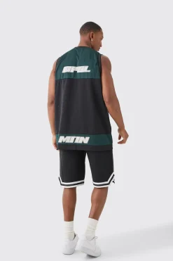 Oversized Basketball Mesh Vest | BoohooMAN UK
