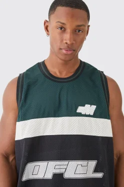 Oversized Basketball Mesh Vest | BoohooMAN UK