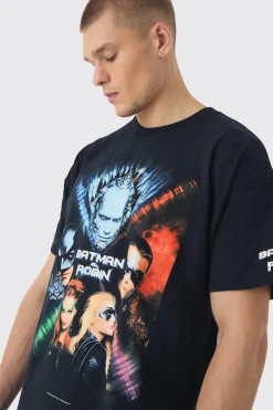 Oversized Batman And Robin License Print T-Shirt | BoohooMAN UK
