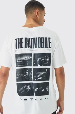 Oversized Batman Batmobile License Print T-Shirt | BoohooMAN UK