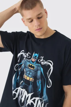 Oversized Batman Gothic License Print T-Shirt | BoohooMAN UK