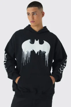 Oversized Batman License Multi Print Hoodie | BoohooMAN UK